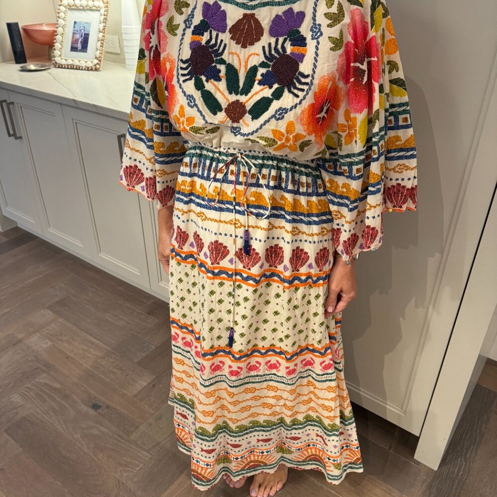 FARM RIO BEADED COLORFUL DRESS